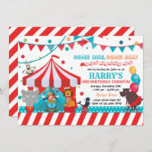 カーニバル誕生日招待状 招待状 (正面/裏面)