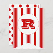 カーニバル赤パーティーフラグのバンティングバナーポストカード ポストカード (正面/裏面)