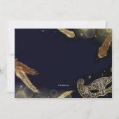 カーニバル金ゴールドとブラック招待状 招待状 (裏面)