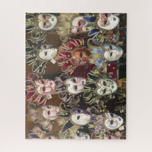 カーニバル顔マスクイタリアン、通り市場 ジグソーパズル (縦)