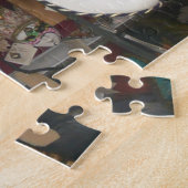 カーニバル顔マスクイタリアン、通り市場 ジグソーパズル (側面)