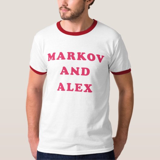 カーニバル魔法MST3Kのワイシャツ、"Markovおよびアレックス" Tシャツ (正面)