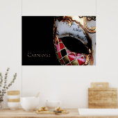 カーニバル – イタリア – マスク ポスター (キッチン)