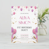 カーニバル・オブ・ジョイ ファーストバースデーパーティー 招待状 (スタンド正面)