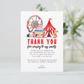 カーニバル サーカス ピエロ 風船 フェスティバル 誕生日 サンキューカード (スタンド正面)