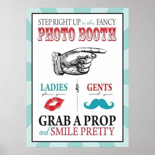 カーニバル サーカス 誕生日 R の写真ブース看板 ポスター (正面)