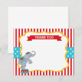 カーニバル サーカス 象 感謝カード ノート (正面/裏面)