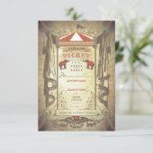 カーニバル サーカス 象 結婚式 出席確認カード 出欠カード (スタンド正面)