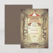 カーニバル サーカス 象 結婚式 出席確認カード 出欠カード (正面/裏面)