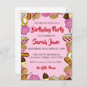 カーニバル ステート フェア フード 誕生日パーティー インビテーションポストカード (正面/裏面)