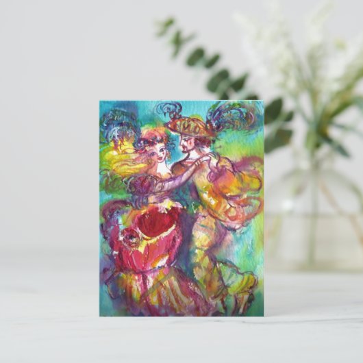 カーニバル ダンス ヴェネツィアの仮面舞踏会 ポストカード (スタンド正面)