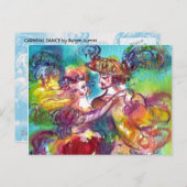 カーニバル ダンス ヴェネツィアの仮面舞踏会 ポストカード (正面/裏面)