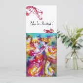 カーニバル・ダンス 赤い花が咲くパーティープログラム 招待状 (スタンド正面)