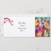 カーニバル・ダンス 赤い花が咲くパーティープログラム 招待状 (裏面)