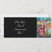 カーニバル・ダンス　鮮やかなピンクと青の華やぎ 招待状 (裏面)