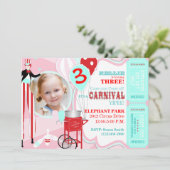 カーニバル テーマ 誕生日 招待状 A7-PKRD (スタンド正面)