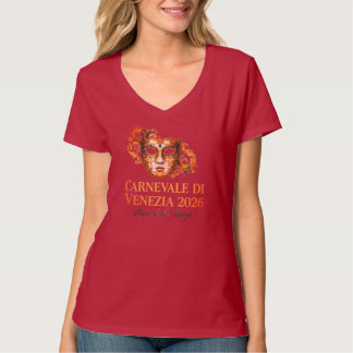 カーニバル・ディ・ヴェネツィア 2026 ベネチアンマスクTシャツ Tシャツ