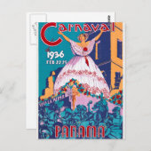 カーニバル・デ1936年2月22-25日，パナマ ポストカード (正面/裏面)