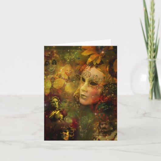 カーニバル-ニュー・オーリンズの謝肉祭の素晴らしさ カード (正面)