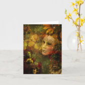 カーニバル-ニュー・オーリンズの謝肉祭の素晴らしさ カード (黄色い花)