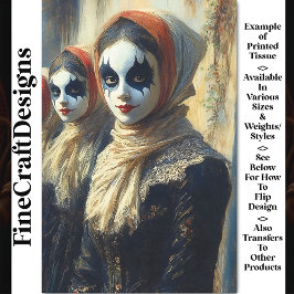 カーニバル・ノワール ペイントフェイス俳優 BK1 デコパージュ 薄葉紙