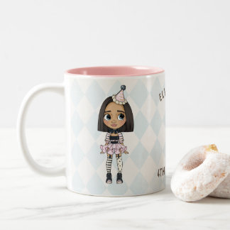 カーニバル ハーレクイン ガール ツートン カフェマグ ツートーンマグカップ