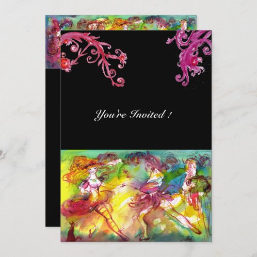 カーニバル・バレエ / ヴェネツィアンマスカレード、ダンスミュージック 招待状 (正面/裏面)