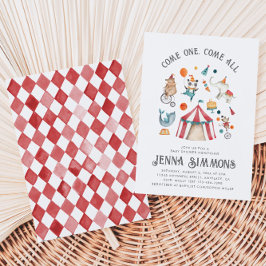 カーニバル ベビーシャワー 招待状 | サーカス シャワー