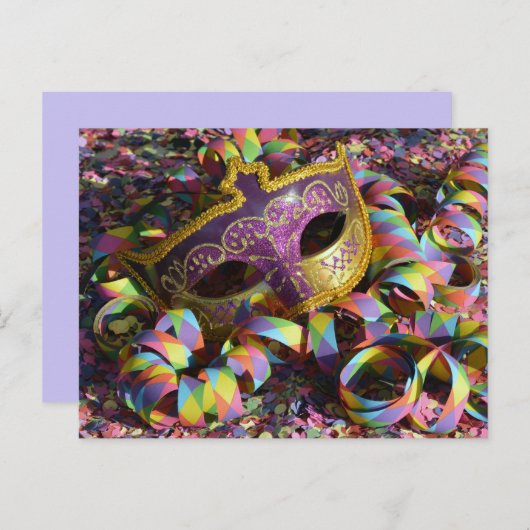 カーニバル・マスクのコンフェッティのポストカード ポストカード (正面/裏面)