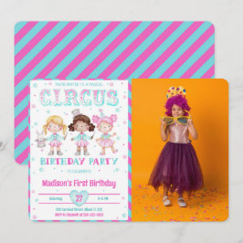 カーニバル 誕生日 写真 招待状