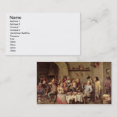 カーニバル: 「Le Roi Boit」、1690年(銅の油) 名刺 (正面/裏面)