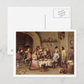 カーニバル: 'Le Roi Boit', 1690 (銅油) ポストカード (正面/裏面)