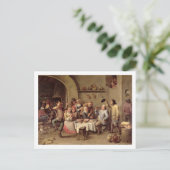 カーニバル: 'Le Roi Boit', 1690 (銅油) ポストカード (スタンド正面)