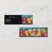 カーニバルNIGHTミュージックマスカレードダンサーブラック紙 スキニー名刺 (正面/裏面)