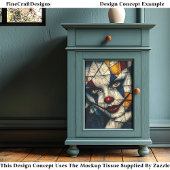 カーニバルNoirエリーはっきりしたピエロ顔CD2 Decopage 薄葉紙