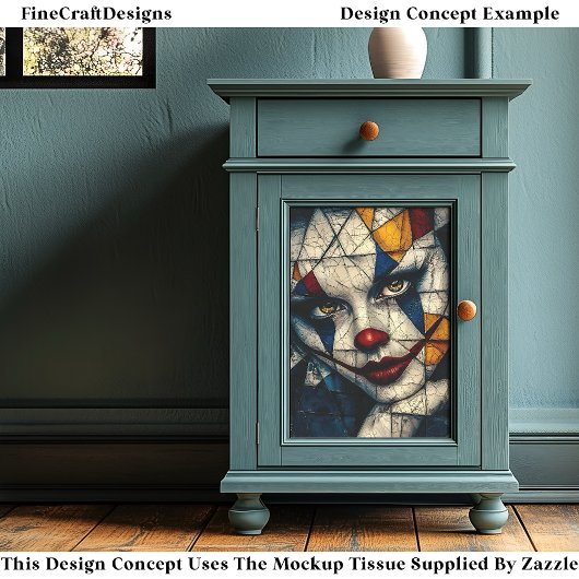 カーニバルNoirエリーはっきりしたピエロ顔CD2 Decopage 薄葉紙