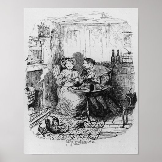 カーニブンブンいう音ーー夫妻がお茶を飲む ポスター (正面)