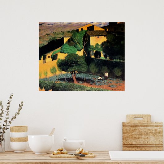 カーニュの風景、美術絵画、 ポスター (キッチン)