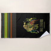 カーニュージーランドマウンテンオウム ビーチタオル (正面)