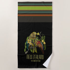カーニュージーランドマウンテンオウム ビーチタオル