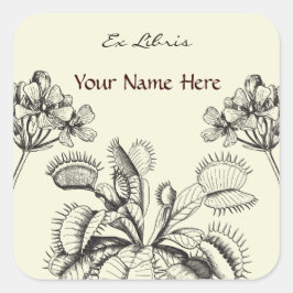 カーニヴォラス植物フローラブックプレート スクエアシール