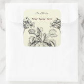 カーニヴォラス植物フローラブックプレート スクエアシール (バッグ)