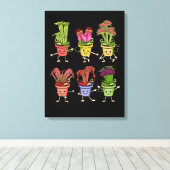 カーニヴォルスプラントキッズサラセニアビーナフライ キャンバスプリント (インサイチュ (ウッドフロア))