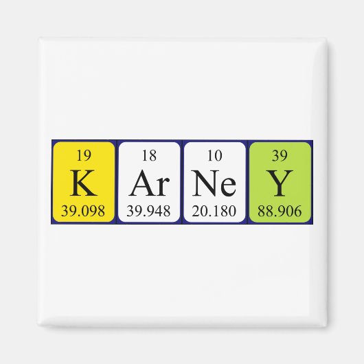 カーニー周期表名磁石 マグネット (正面)