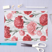 カーネエレガントーション花柄 薄葉紙 (クラフト)