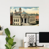 カーネギーライブラリサンベルナルディーノCAヴィンテージc1915 ポスター (ホームオフィス)