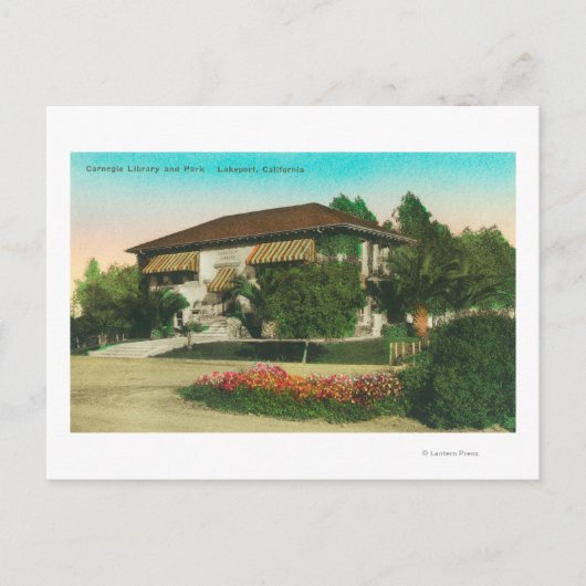 カーネギーライブラリレイクポートの外部ビュー(CA) ポストカード (正面)