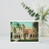 カーネギーライブラリー、リバーサイドCAヴィンテージ ポストカード (スタンド正面)