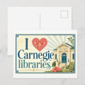 "カーネギー図書館大好き" ポストカード (正面/裏面)