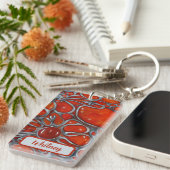 カーネリアと銀インスパイアのキーチェーン(02) キーホルダー (正面右)